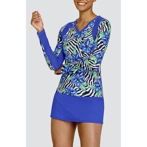 Tail Womens Large Activewear Sinatra Top Zebra Daylily Tennis Shirt Long Sleeve